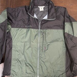 Columbia Men's Green and Black Windbreaker